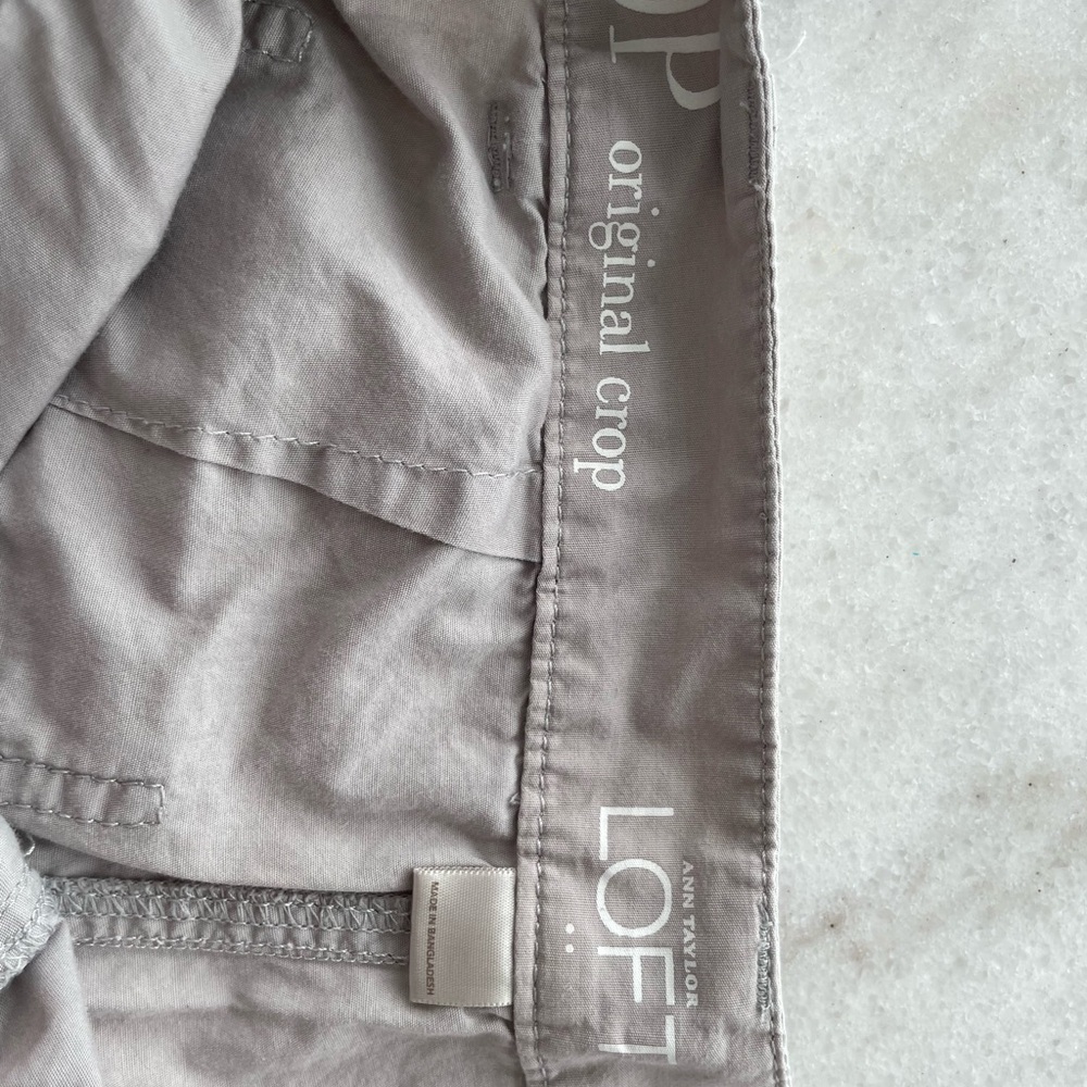 LOFT Gray Original Crop Pants